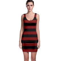 Steampunk Sexy Bodycon Dress red and black strip Emo Metal Girls - $28.99