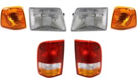 Headlights For Ford Ranger 1993-1997 With Tail Lights Turn Signal Set Of 6 - $233.71