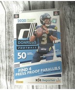 NFL Panini 2020 Donruss Football Trading Card HANGER Box [50 Cards!] - £46.06 GBP