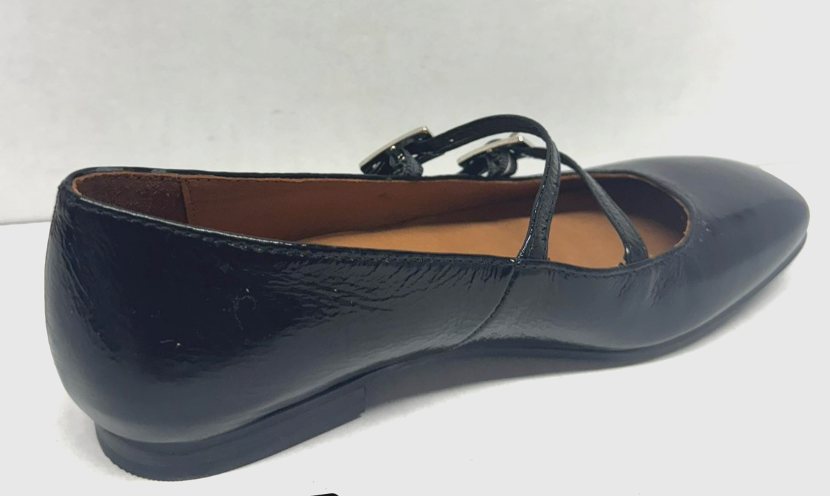 MIZ MOOZ WOMEN'S SLIP ON DOUBLE BUCKLE  FLATS SHOES BLACK  37EU / 7US  # K-86 Item image 2