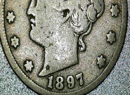 1897 Liberty V Nickel AA20-CN7034 - £48.07 GBP