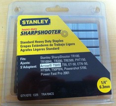 Stanley 1/4&#39;&#39; Heavy Duty Sharpshooter Staples TRA704CS - 1325 Count Pack - £7.01 GBP