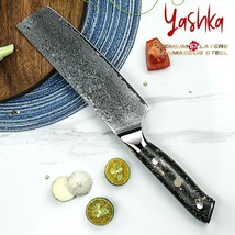 Damascus Nakiri Knfe Japanese Vegetables Knife Chef Kitchen Home Tool Mi... - $60.89