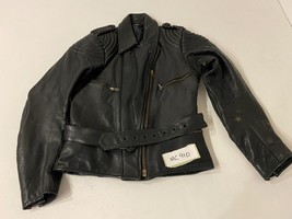 MATRA Vintage Black Leather Motorcycle Jacket  Armpit/Armpit 18&quot;  (mc910) - £36.45 GBP