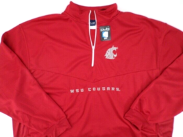 NEW OVB Men&#39;s 1/4 Zip Sweatshirt 3XL Polyester WSU Cougars Kangaroo Pocket NWT - $31.68