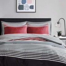 Colin Red/Grey 6 Pc. Comfort Spaces Bed In A Bag Comforter Set - College... - £64.75 GBP