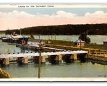 Locks on the Cornwall Canal Ontario Canada UNP WB Postcard I20 - $3.91