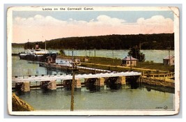 Locks on the Cornwall Canal Ontario Canada UNP WB Postcard I20 - £3.07 GBP