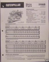 1993 Caterpillar 3306B Marine Diesel Engine Brochure - $10.00