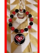 Kansas City Chiefs  bracelet rhinestones pretty gift beaded stretch KC C... - $175.21 MXN