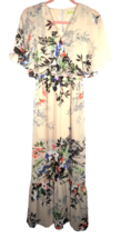 Gianni Bini Women&#39;s Floral Flutter Shoulder Flowy Maxi Dress Size XS - £31.37 GBP