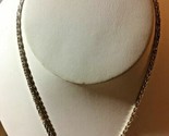 Vintage Twisted Chain Silver Metal Necklace Magnet tested  SKU 070-081 - £5.48 GBP