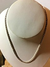 Vintage Twisted Chain Silver Metal Necklace Magnet tested  SKU 070-081 - £5.38 GBP