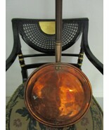 ANTIQUE COPPER COAL BED WARMER 45&quot; fireplace accessories  - $8,467.55 MXN