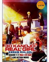 DVD 3D Kanojo : Real Girl Season 1+2 Vol.1-24 End + Live Action Movie + Tracking - £32.84 GBP