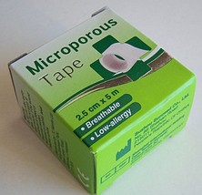 Microporous Tape Boxed 2.5cm x 5M Breathable Low allergy Medical First Aid - $4.03