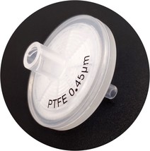 Ptfe Syringe Filter 25Mm Diameter 0.45Μm Pore Size, Hydrophobic, 100Pcs - $46.95