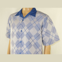Men MONTIQUE 2pc Walking Leisure Suit Matching Set Short Sleeves 2216 Royal blue image 5