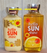 Hello Sunshine Bath and Body Works Body Lotion Shower Gel Lemon Sunflower Pear - £14.35 GBP