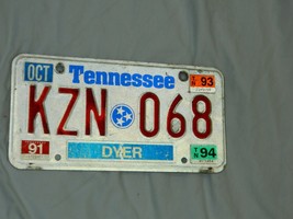 United States Tennessee 1994 Dyer County Passenger License Plate # KNZ-068 - £9.49 GBP