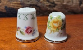 Vintage Gilded Floral Royal Doulton + Unknown English Bone China Sewing ... - $9.89