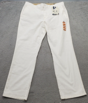 DOCKERS Pants Men 36 White Slim Fit Waterless Flexible Waistband Comfort Stretch - $23.09