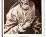 RPPC S.Peter Da El Greco Pittura Legion Di Honor San Francisco Ca Cartol... - $15.31