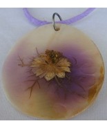 light purple mother of pearl pendant - $30.00