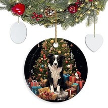 NETHOUSE Border Collie Ornament for Christmas Tree 2023, Border Collie Christmas - £10.20 GBP