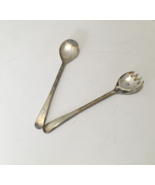 Silver plated vintage salad spoon fork serving utensil set made in Italy - £15.53 GBP