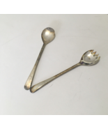 Silver plated vintage salad spoon fork serving utensil set made in Italy - $19.75