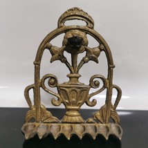 Antique Bronze Judaica Hanukkah Oil Menorah Lamp Flower Vase Wall Hanging - £79.93 GBP