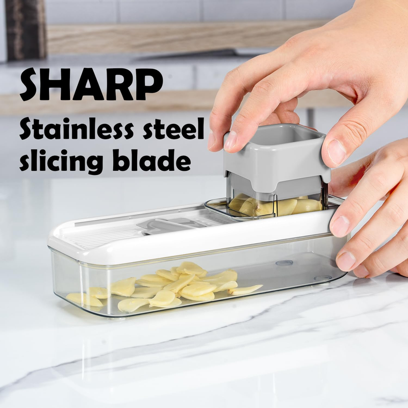 Mini Garlic Slicer Multi-Functional Mandoline Slicer Veggie Shredder Garlic Ging Item image 2