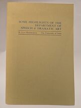 Some Highlights of the Department of Speech &amp; Dramatic Art Vintage 1976 ... - $32.01