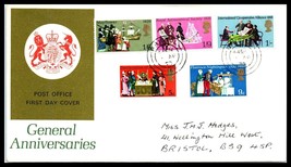 1970 Great Britain Fdc Large Cover - Anniversaries, Bristol F12 - £2.32 GBP