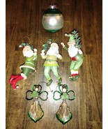 6pc Bronner Irish☘️ Christmas Customs Ornament Crystal Angels &amp; Santa Cl... - $69.35 CAD