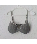 Tommy Hilfiger Gray Polka Dots Push Up Wired Bra 34 C Adjustrable Straps - £5.44 GBP
