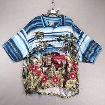 Authentic Big Dogs Button Up Hawaiian Shirt Men&#39;s 4XL Tropical Woody Sur... - $460.26 MXN