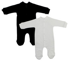Bambini Medium (12-18 Months) Unisex Interlock Black and White Closed-toe Sleep  - £14.46 GBP