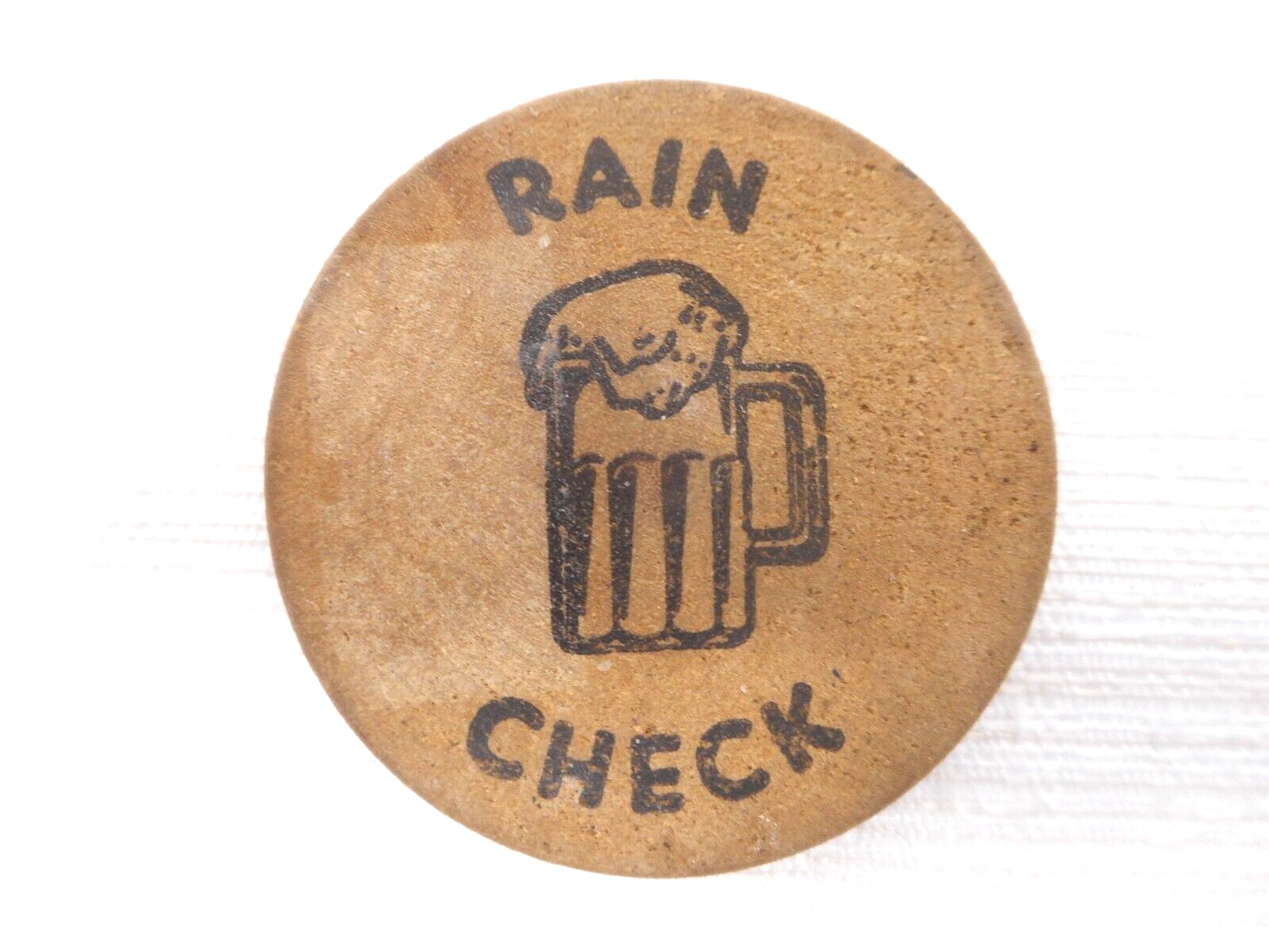 Primary image for Rain Check Wooden Nickel Bar Tavern Credit Token HARD TYME'S Temple, Texas