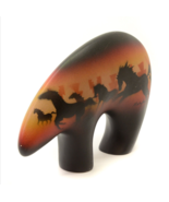 Navajo Pottery Spirit Bear Art Pottery Hand Painted Horses Signed Marybo... - £35.06 GBP