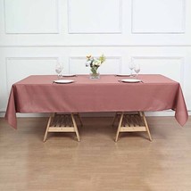 Cinnamon Rose 60X102&quot;&quot; Rectangle Polyester Tablecloth Wedding Kitchen Catering G - £12.88 GBP