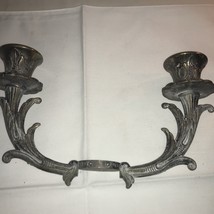 Antique Vintage Lamp Part Wall Sconce Candle Holder Victorian Cast Iron ... - $28.97