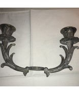 Antique Vintage Lamp Part Wall Sconce Candle Holder Victorian Cast Iron ... - £22.70 GBP