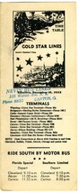 Gold Star Lines Bus Company Time Tables Cleveland Akron Canton Wheeling 1932 - £59.51 GBP