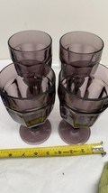Libbey Duratuff Gibraltar Amethyst Purple 7&quot; Goblets Set of 4 - $908.65 MXN