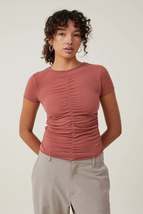 Hazel Rouched Front Short Sleeve Top - $11.99