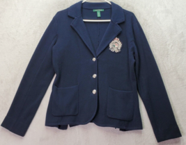 Lauren Ralph Lauren Unit Blazer Jacket Women M Navy Single Breasted Thre... - $65.06