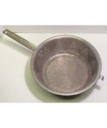 West Bend 10&quot; Aluminum Colander Vintage Strainer USA Sieve Hook 7&quot; Long ... - £18.67 GBP