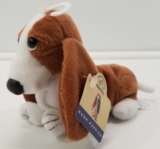 AG) Applause Hush Puppies Bean Bag Stuffed Plush Brown Basset Hound Dog 7&quot; - $19.79